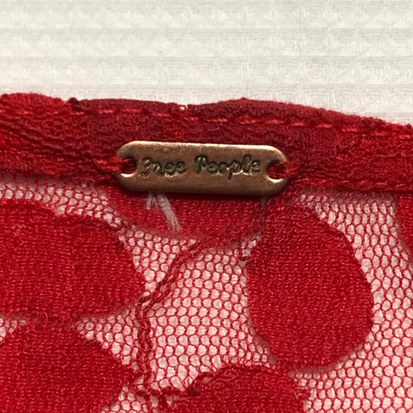 Free People Red Lace Dress-a7 - Picture 7 of 8